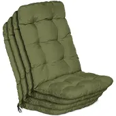 Beautissu set van 4 rugleuningkussens Flair HL, 120x50x8 cm, olijgroen