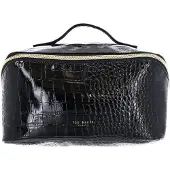 Ted Baker toilettas Vieda Croc Effect Small Makeup Bag Black zwart