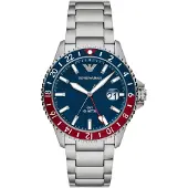 Emporio Armani Sea Explorer Heren Horloge Zilverkleurig AR11590