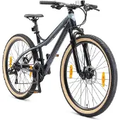 Bikestar Hardtail MTB Alu 26 inch 21 Speed Zwart/blauw Unisex