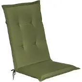 Beautissu Loft HL Stoelkussen Hoge Rugleuning 120x50 cm Olijfgroen – Tuinstoelkussen UV-bestendig