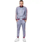 Lonsdale Joggingpak navy / duifblauw / knalrood / wit
