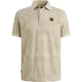 PME Legend Shirt 'Polo shirt in piqué with allover print' beige
