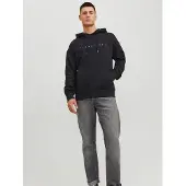 Jack & Jones Sweatshirt 'JJEStar' zwart / wit