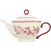 Salt & pepper Theepot Cyril Ivory / Burgundy 920 ml