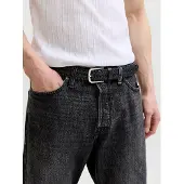Jack & Jones Leren Riem 80 Zwart