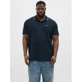 Jack & Jones Plus Size Logo Polo Shirt EU5XL US3XL Blauw
