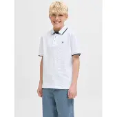 Jack & Jones Junior Shirt 'JJEPaulos' zwart / wit