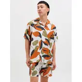 Jack & Jones Overhemd kaki / donkeroranje / zwart / offwhite