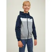 Jack & Jones Junior Tussenjas 'Rush' navy / basaltgrijs / wit