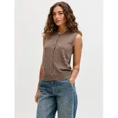 JJXX Gebreide bodywarmer 'JXOphelia' bruin