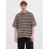Jack & Jones Gebreid vest 'JORCorfu' bruin / zwart / wit