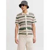 Jack & Jones Premium Gebreid vest 'JPRBluhamilton' beige / grijs / groen
