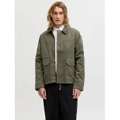Jack & Jones Tussenjas 'JWHRIVER' donkergrijs / jade groen