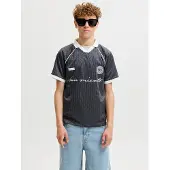 Jack & jones Junior Shirt 'JCOEterna' donkergrijs / zwart / wit