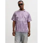 Jack & Jones Shirt pastellila / donkerlila / wit