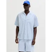 Jack & Jones Overhemd 'Hawaii' lichtblauw / wit
