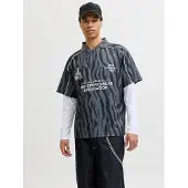 Jack & Jones Shirt basaltgrijs / zwart / wit