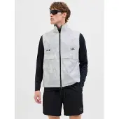 Jack & Jones Bodywarmer 'JCOCnz Paris' lichtgrijs / zwart / wit