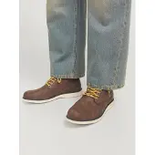 Jack & Jones Veterboots 'JFWDenver' bruin / donkerbruin / wit