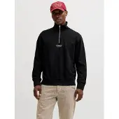 Jack & Jones Sweatshirt 'JJESoho' zwart / wit