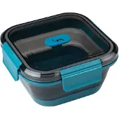 Lurch Up&Down vouwbare lunchbox vierkant uit silicone/PP petrol 700ml