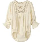 Name it Baby Rompers Nbfkopan Ls Loose Body Shirt Lil - Ecru - Maat 80
