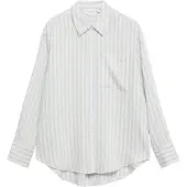 Comma Blouse lichtblauw / wit