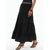 Busem Hooggewaisted Textured A-Line Maxi Rok