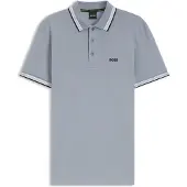 BOSS Polo van katoenpiqué met logodetails