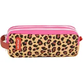 Hello Hossy Etui - dubbele rits - leopard