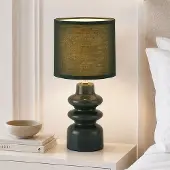LumenXL Tafellamp Loya - keramiek met stoffen kap in groen