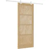 vidaXL Schuifdeur Natuurlijk en Wit 86 x 211 cm Massief grenenhout