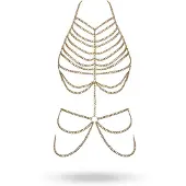Cottelli - Lichaamsharnas met kettingen - goudkleurig