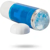 You2Toys - oplaadbare roterende/zuigende masturbator (blauw-wit)
