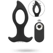 Vuxen Rc Butt Plug met Een Gat Vibrator Zwart