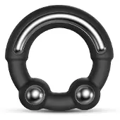 Dorcel - penisring met metalen inzet - zwart