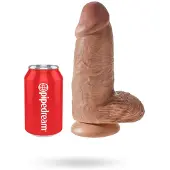 King Cock - dildo met zuignap - 23 cm - donker huidskleur