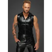 Noir Handmade - Snake Wetlook Top - XL - Zwart