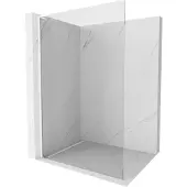 Mexen Kioto L douchewand inloop 65 x 200 , transparant, wit - 800-065-103-20-00