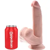 King Cock Plus Realistische Dildo Met Bewegende Balzak - 24 cm