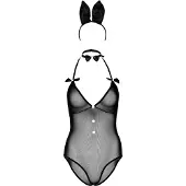 Daring Intimates - Classic Bunny Roleplay Set - Womens lingerie Roleplay Zwart S/M