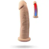 Silexd - Dual Density siliconen Huidskleur dildo - 22.8 cm