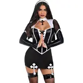 Leg avenue - Holy Hottie Kostuum - L - Zwart