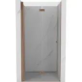 Mexen Mist-F vouwdeur douche links 70 , transparant, geborsteld koper - 8A6-070-000-65-00-L
