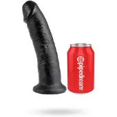 King Cock 9 - dildo met zuignap - zwart