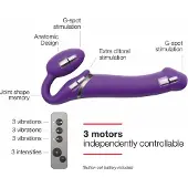 Strap-On-Me - Strapless Strapon Vibrator Met 3 motoren - Paars - Maat L