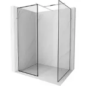 Mexen Kioto douchewand Walk-in 130 x 90 , zwart frame, chroom - 800-130-202-01-70-090