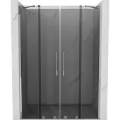 Mexen Velar Duo schuifdouchedeur 140 , grafiet, chroom - 871-140-000-42-01
