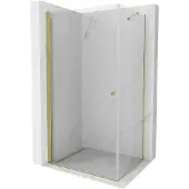 Mexen Pretoria draaideur douchecabine 100 x 70 , transparant, goud - 852-100-070-50-00